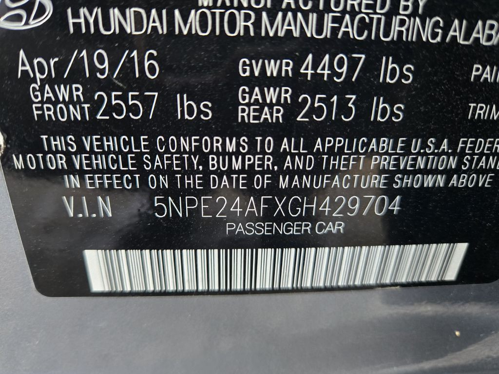 2016 Hyundai Sonata Image 27