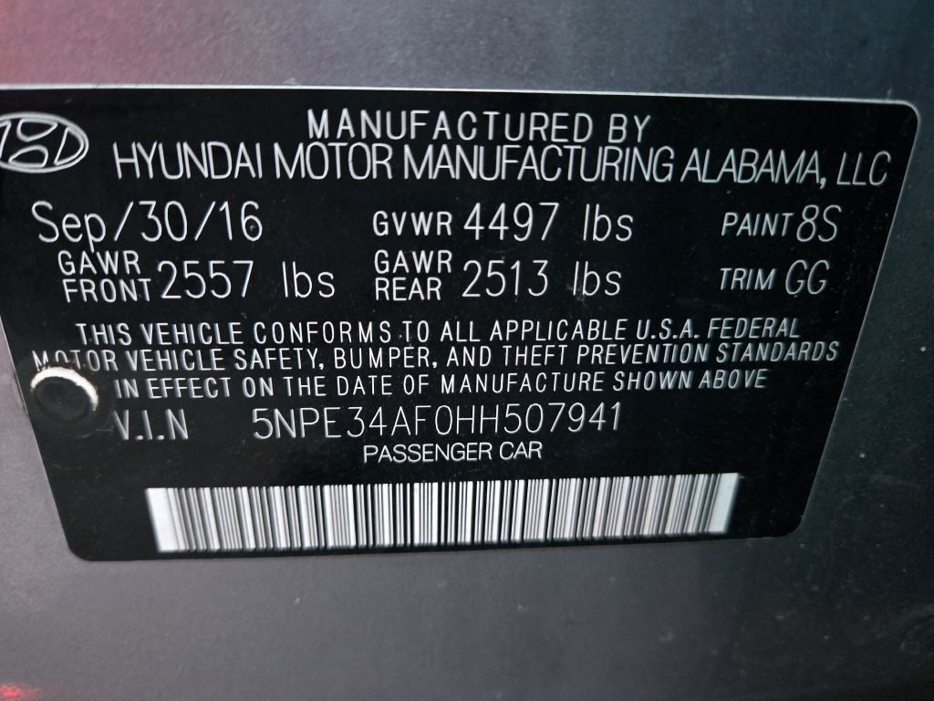 2017 Hyundai Sonata Image 34