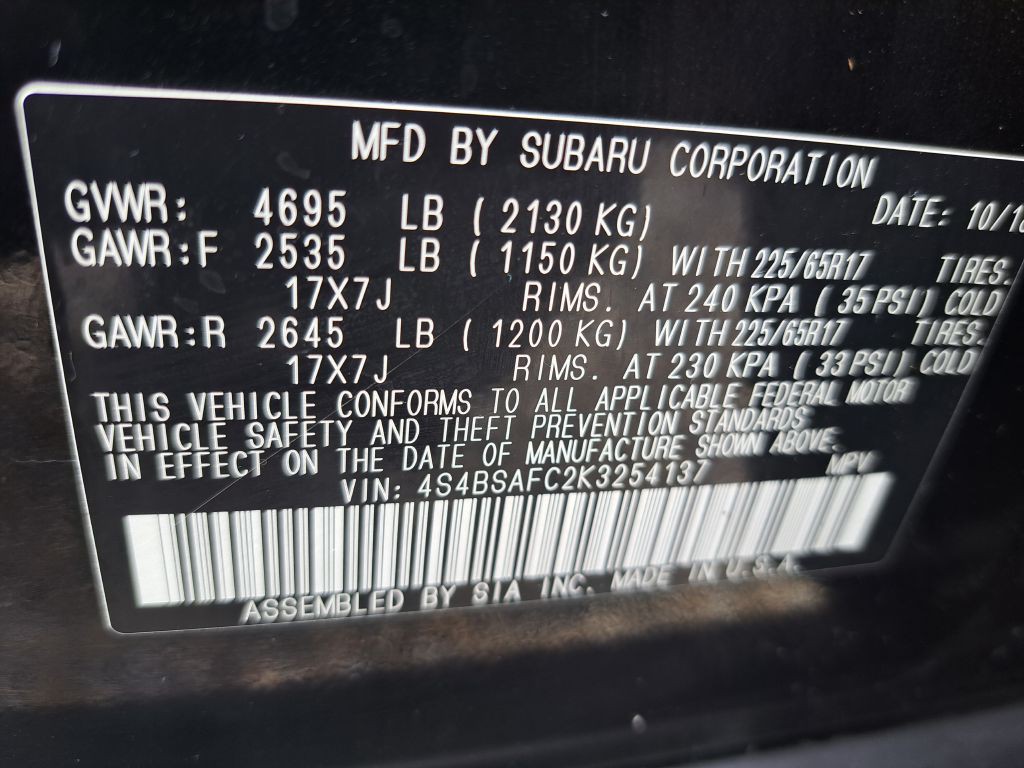 2019 Subaru Outback Image 28