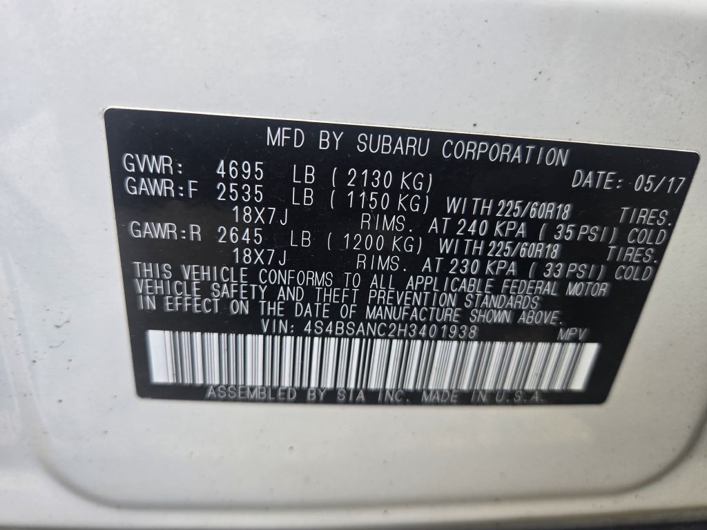 2017 Subaru Outback Image 33
