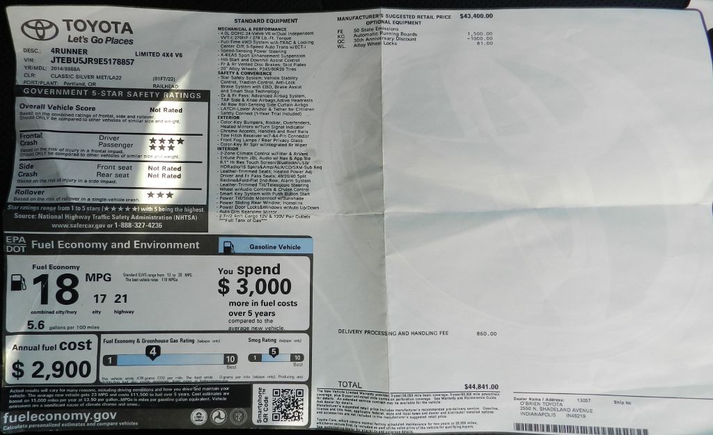 2014 Toyota 4Runner Image 15