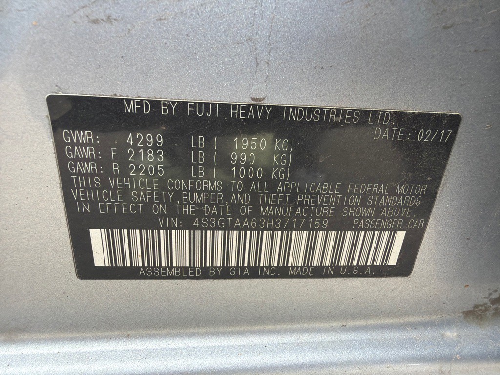 2017 Subaru Impreza Image 13
