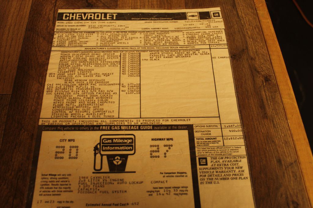 1988 Chevrolet Cavalier Image 22