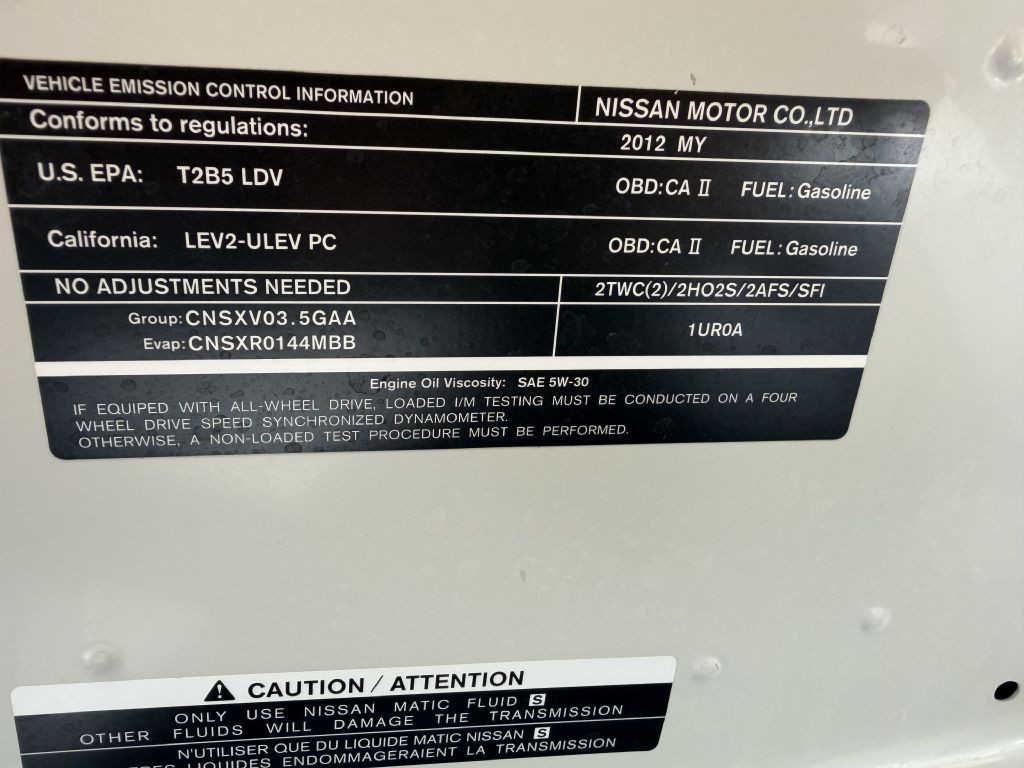 2012 INFINITI EX35 Image 21