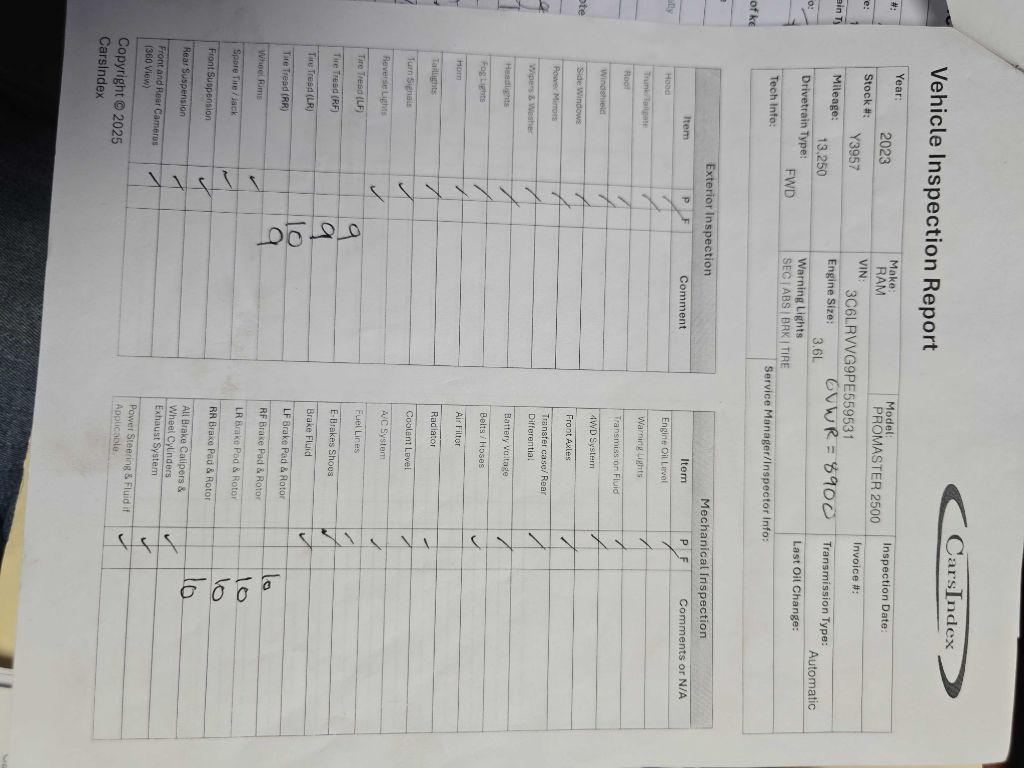 2023 RAM Promaster Image 1