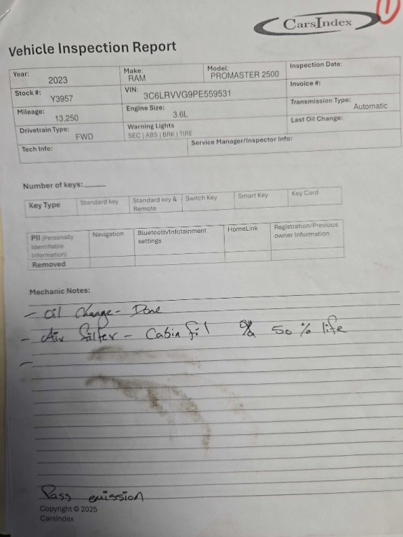 2023 RAM Promaster Image 2