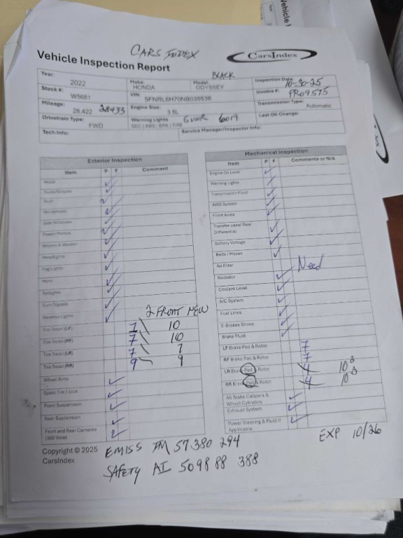 2022 Honda Odyssey Image 1