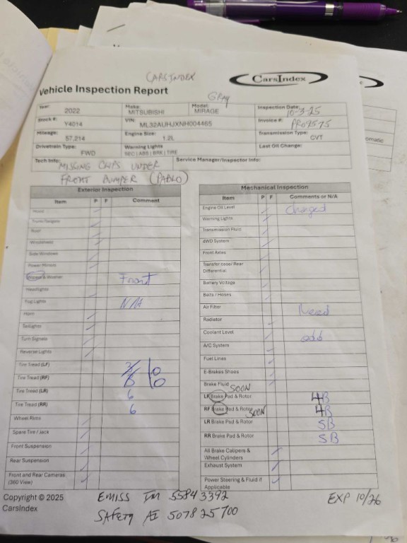 2022 Mitsubishi Mirage Image 2