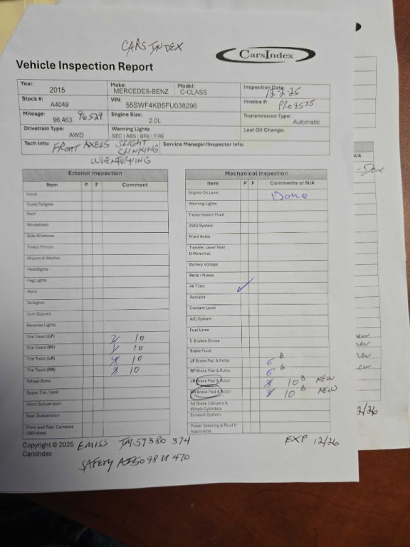 2015 Mercedes-Benz C-Class Image 1