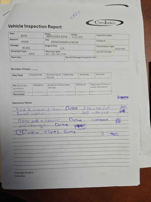 2015 Mercedes-Benz C-Class Image 2