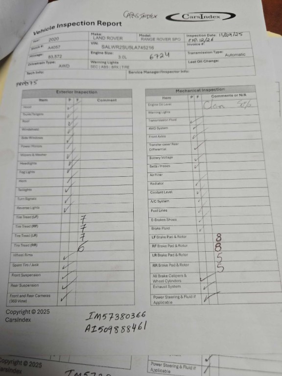 2020 Land Rover Range Rover Sport HSE