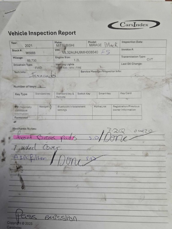 2021 Mitsubishi Mirage Image 2