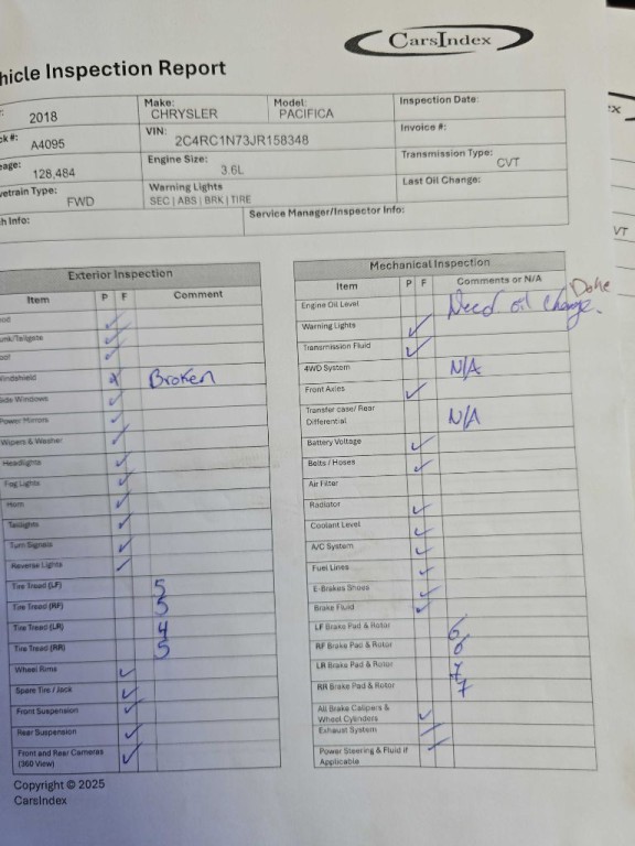 2018 Chrysler Pacifica Image 1