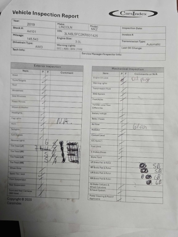 2019 Lincoln MKZ Image 2