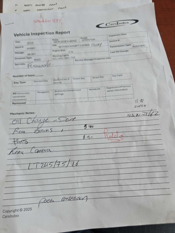 2023 Mercedes-Benz Sprinter Image 2