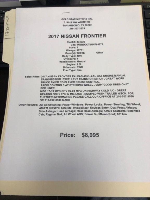 2017 Nissan Frontier Image 29