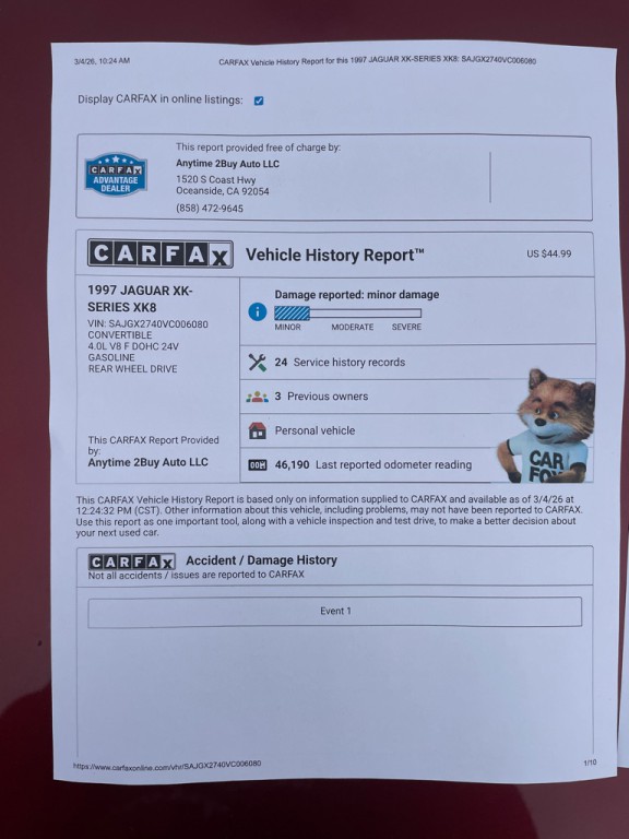 1997 Jaguar XK-Series Image 14