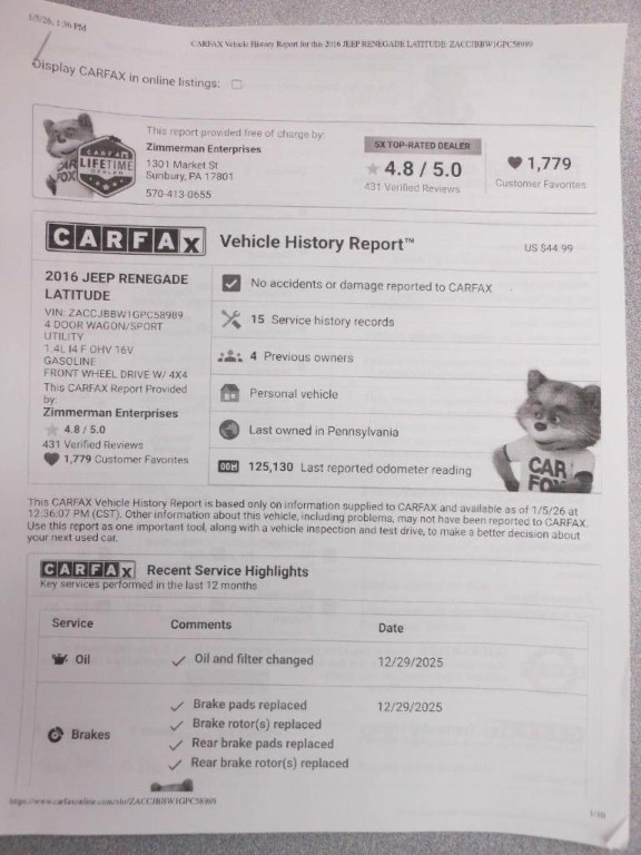 2016 Jeep Renegade Image 23