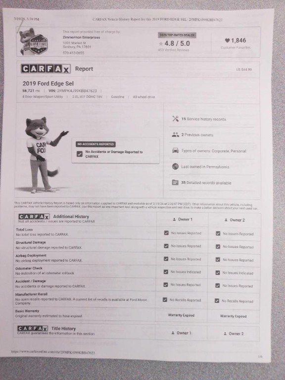 2019 Ford Edge Image 29