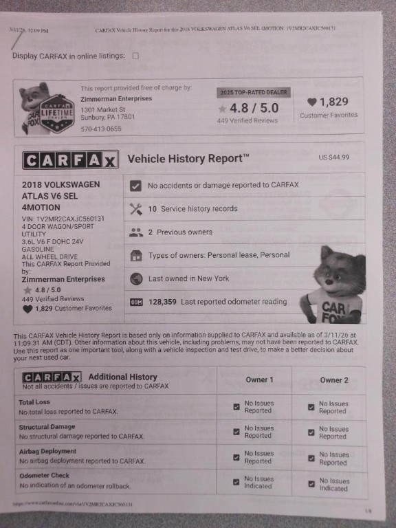 2018 Volkswagen Atlas Image 27