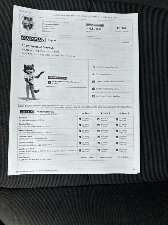 2019 Chevrolet Cruze Image 7