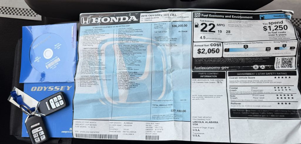 2016 Honda Odyssey Image 18