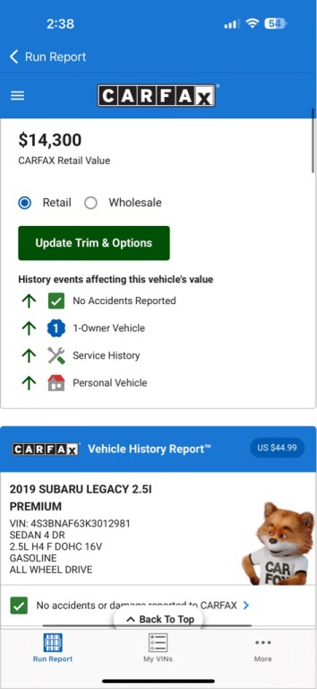 2019 Subaru Legacy Image 12