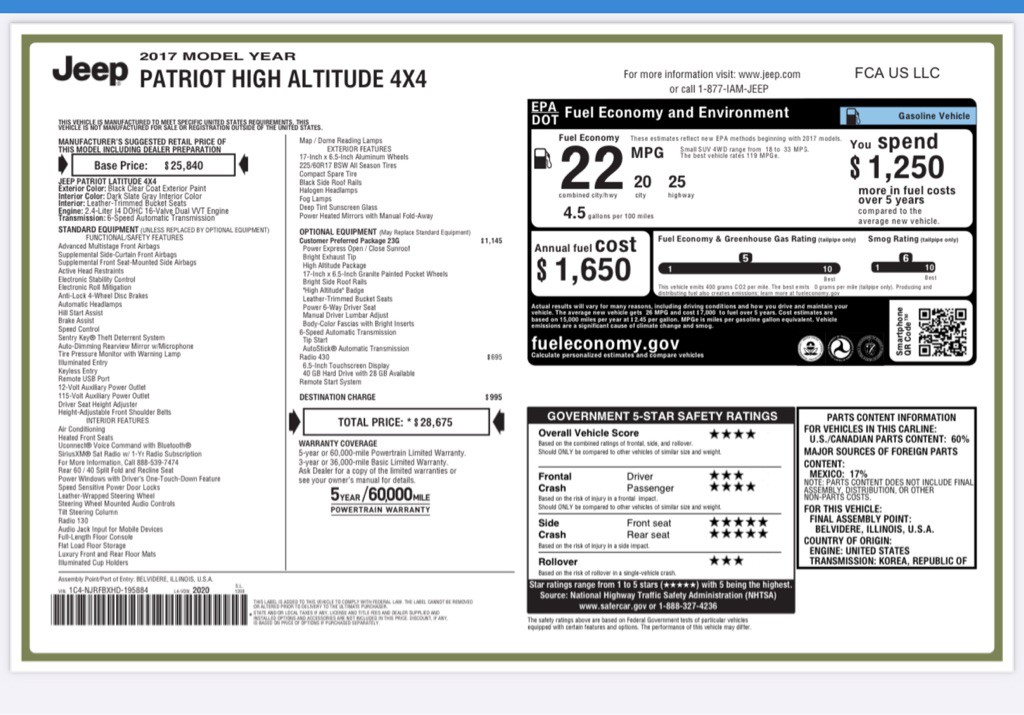 2017 Jeep Patriot Image 10