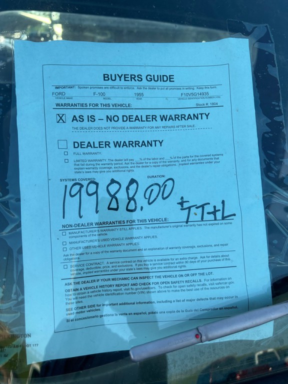 1955 Ford F-100 Image 12