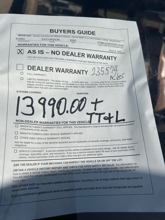 2003 Ford Excursion Image 17