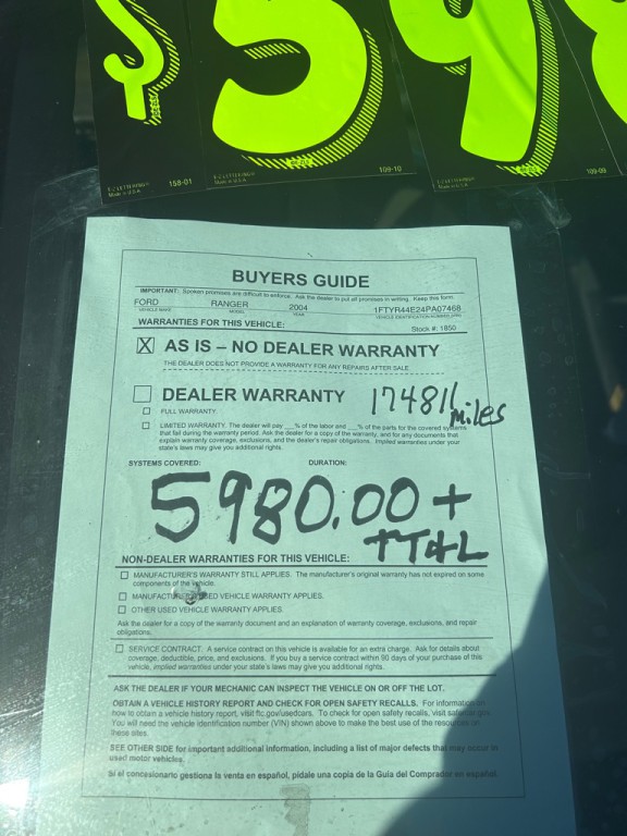 2004 Ford Ranger Image 10