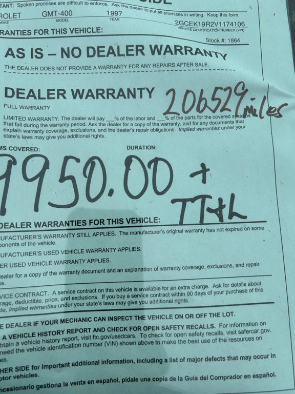 1997 Chevrolet C/K Image 9