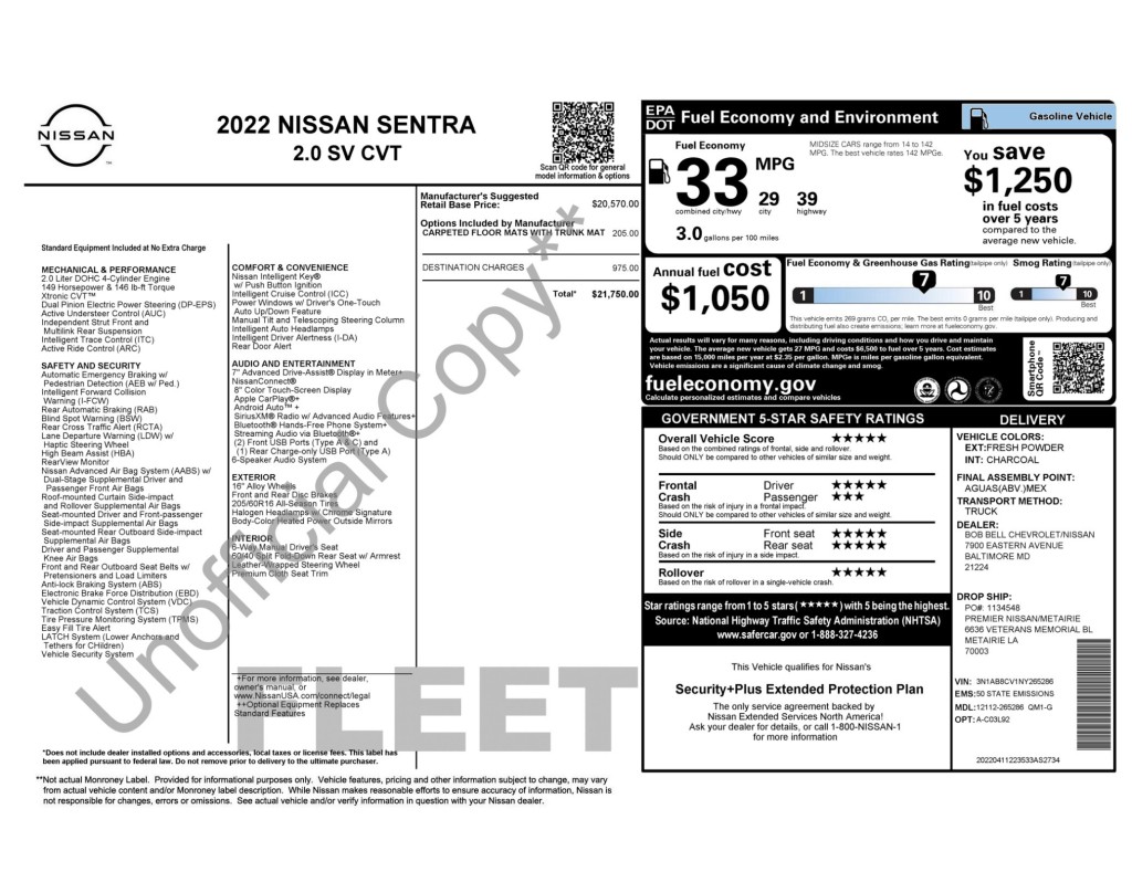 2022 Nissan Sentra Image 10