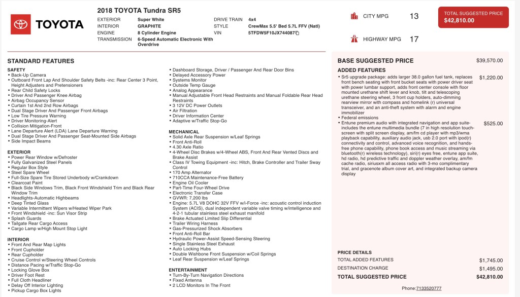 2018 Toyota Tundra Image 12