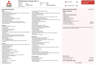 Image for 2020 Mitsubishi Outlander SE ID: 6642099