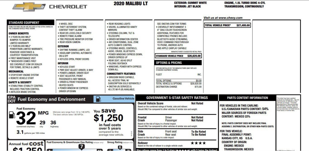 2020 Chevrolet Malibu Image 11
