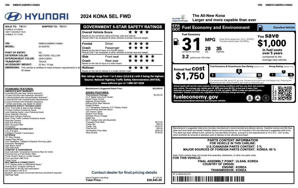 2024 Hyundai Kona Image 7