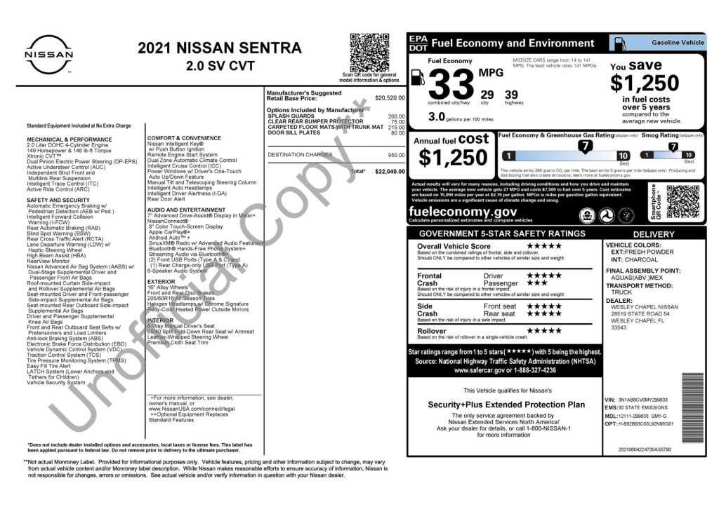 2021 Nissan Sentra Image 7