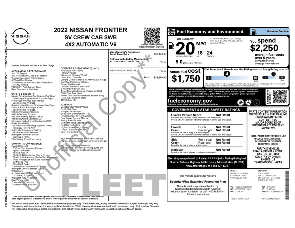 2022 Nissan Frontier Image 3