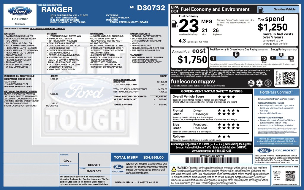 2021 Ford Ranger Image 3