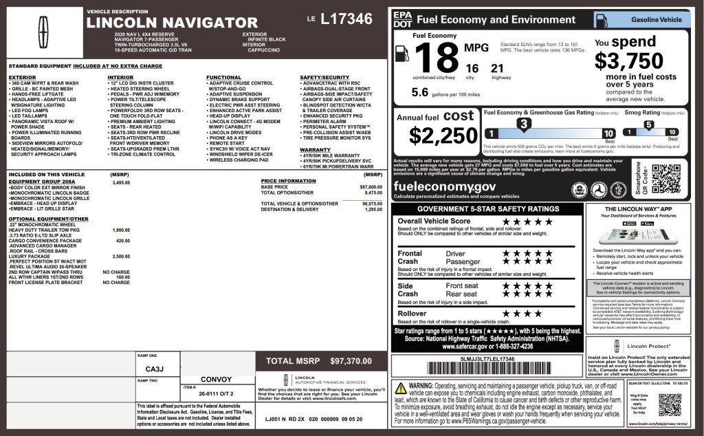 2020 Lincoln Navigator Image 3