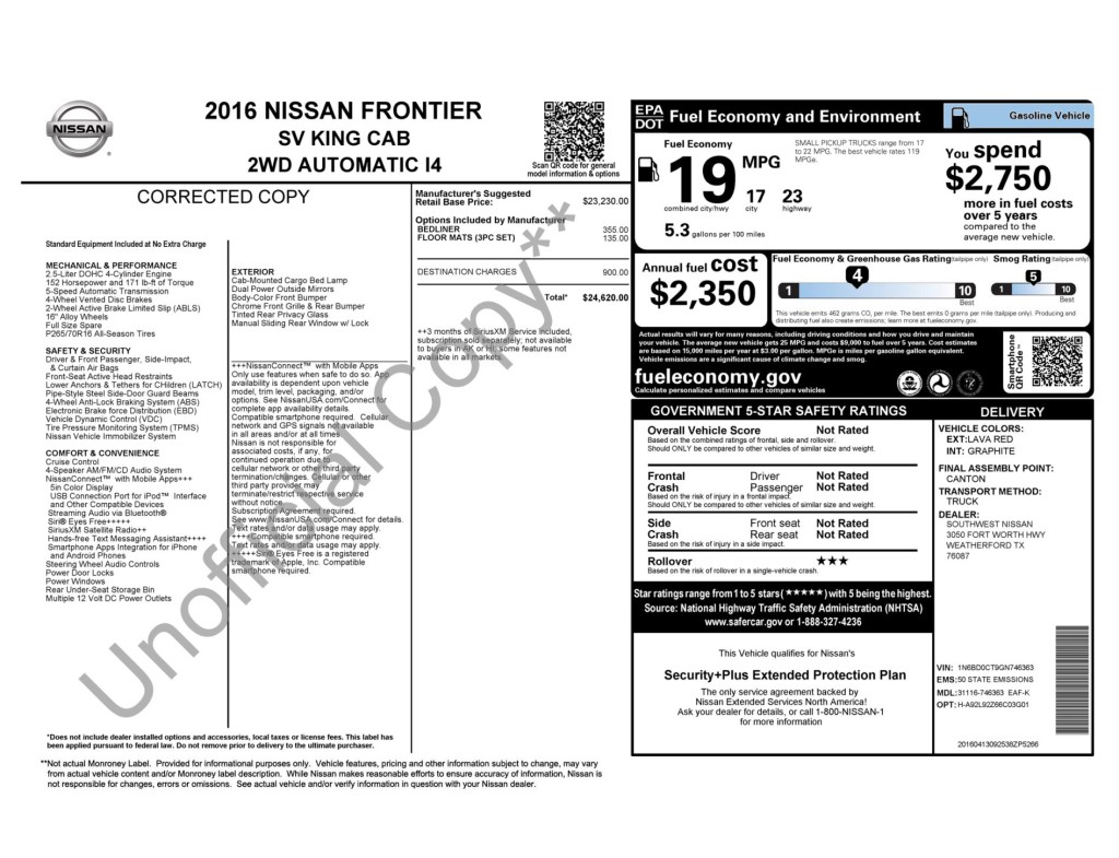 2016 Nissan Frontier Image 11
