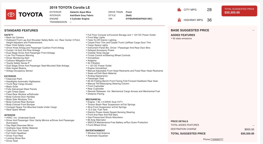 2019 Toyota Corolla Image 11