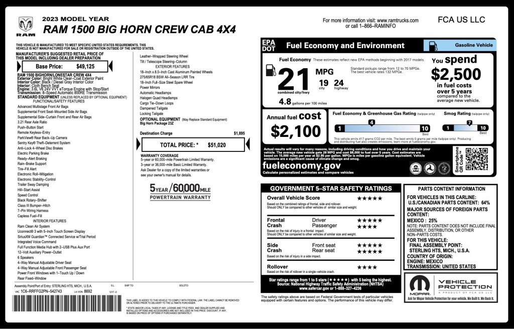 2023 RAM 1500 Image 3