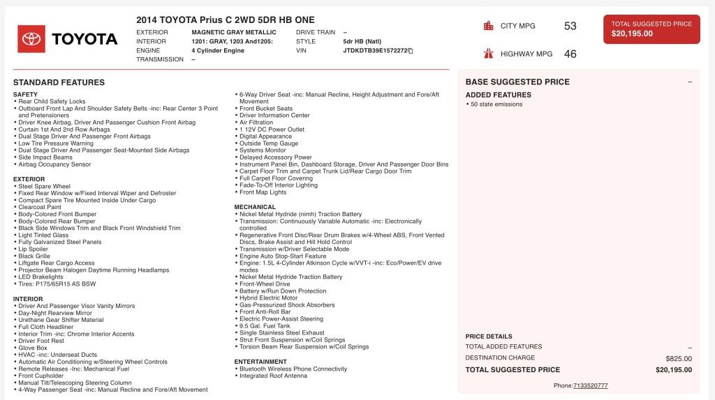 2014 Toyota Prius Image 7