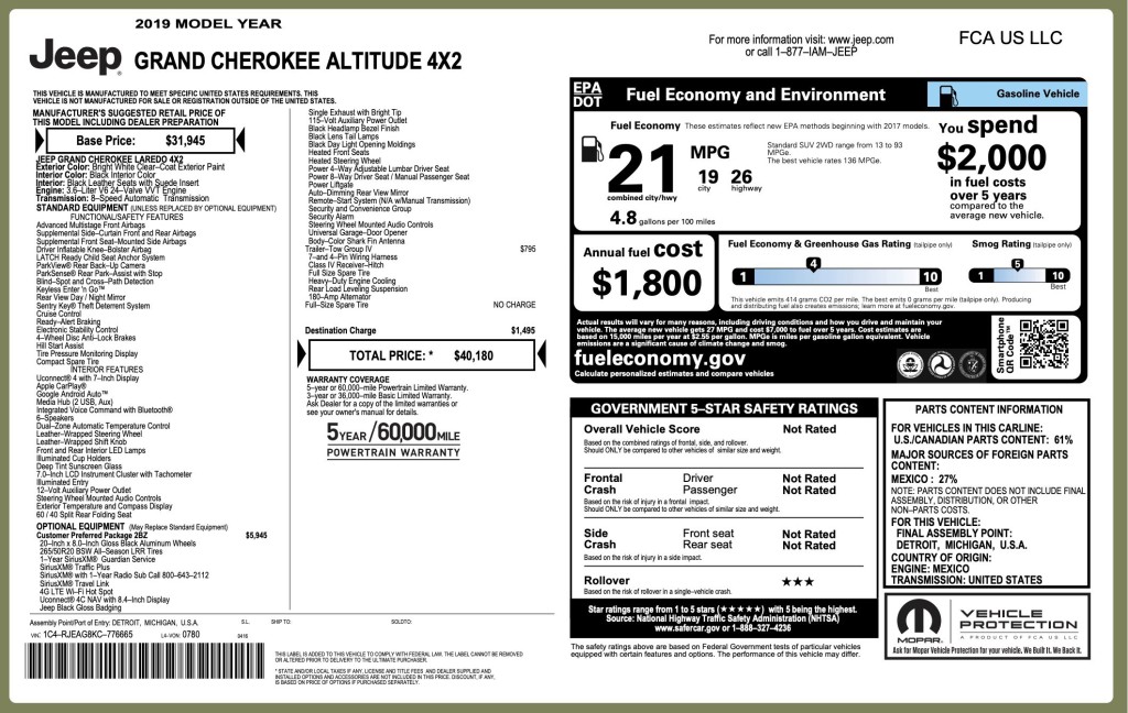 2019 Jeep Grand Cherokee Image 7