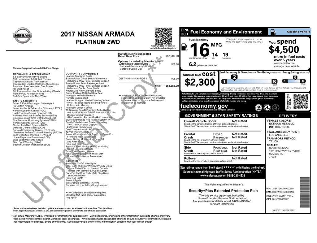 2017 Nissan Armada Image 6
