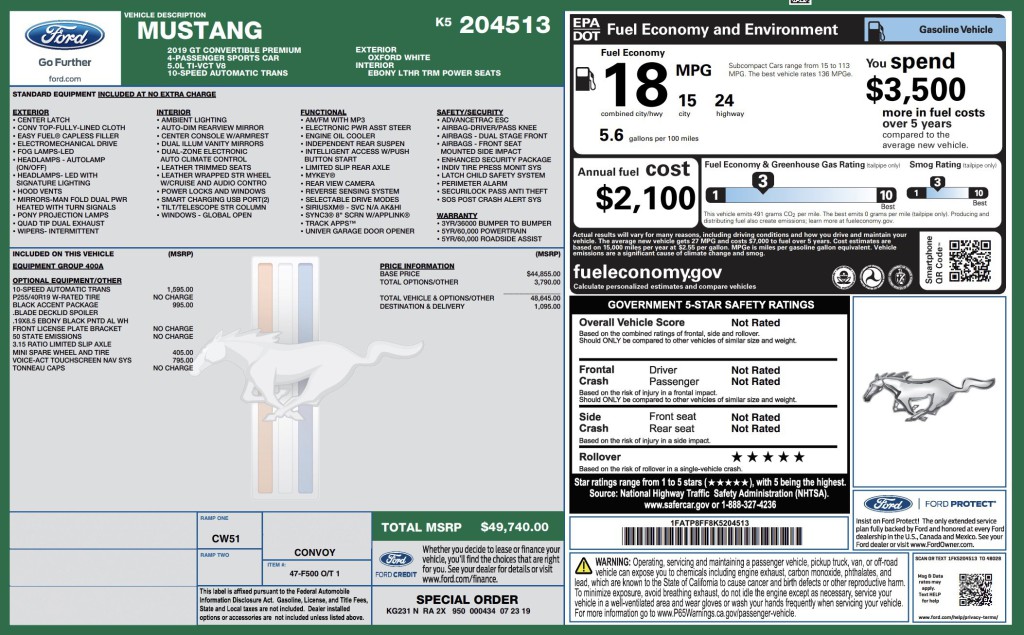 2019 Ford Mustang Image 12