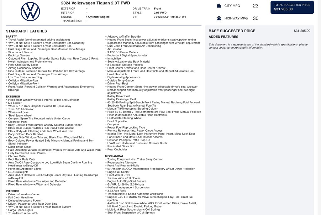 2024 Volkswagen Tiguan Image 10