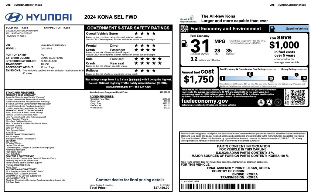 2024 Hyundai Kona Image 3